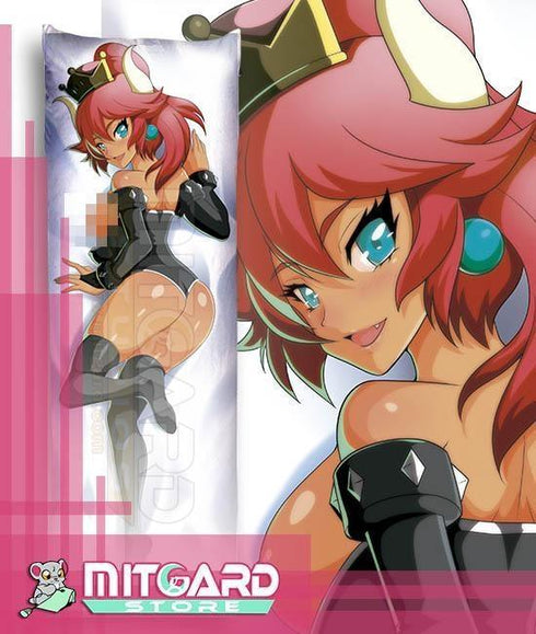 SUPER MARIO Bowsette | Princess Bowser | Red hair | NSFW Body pillow case Dakimakura - 5